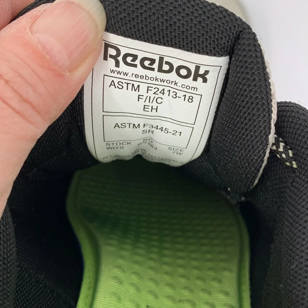 Reebok Work Nano X1 shoe sneaker composite safety toe gray pink women 7 WIDE 7W